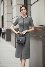 Đầm ôm công sở phối viền