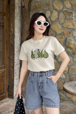 Quần đùi jean ống rộng màu xanh