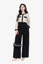 Áo khoác nữ dáng suông lửng tay dài