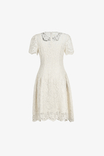 Đầm ren dự tiệc màu kem dáng xòe