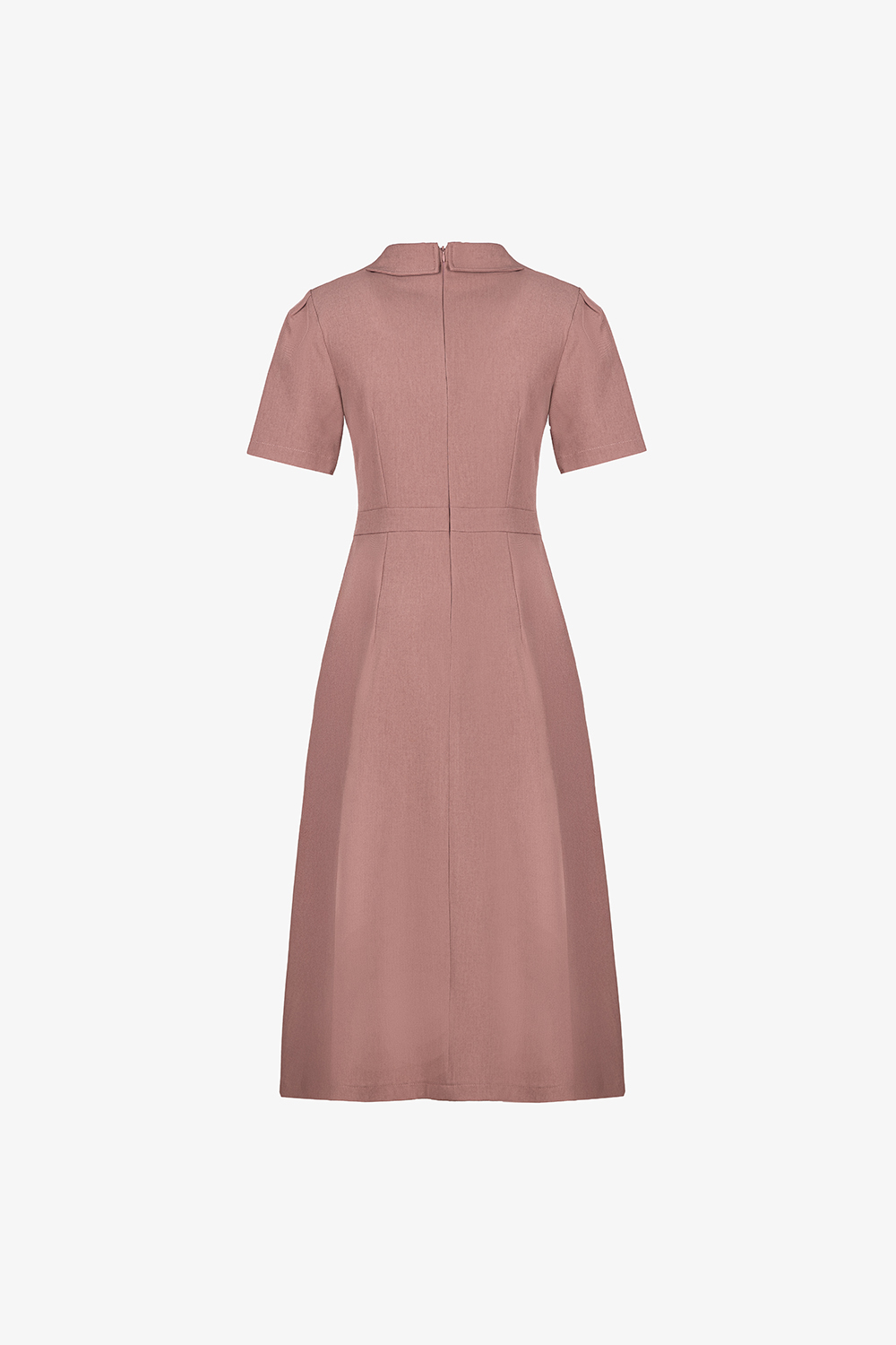 Đầm công sở chữ A nhấn eo cổ sơ mi