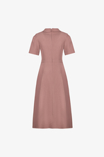 Đầm công sở chữ A nhấn eo cổ sơ mi