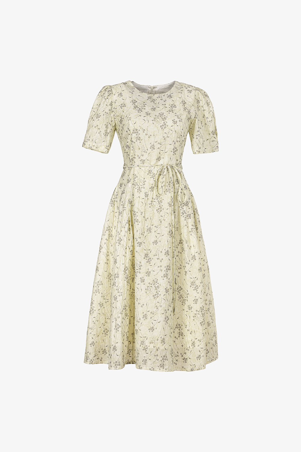 Đầm hoa nhí dáng xòe eo thắt nơ