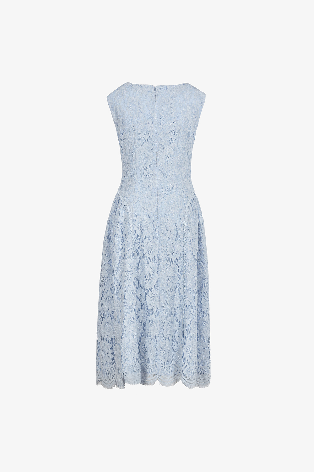 Đầm ren xanh dự tiệc dáng A xòe phối nơ