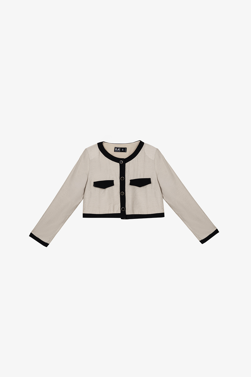 Áo khoác nữ dáng suông lửng tay dài