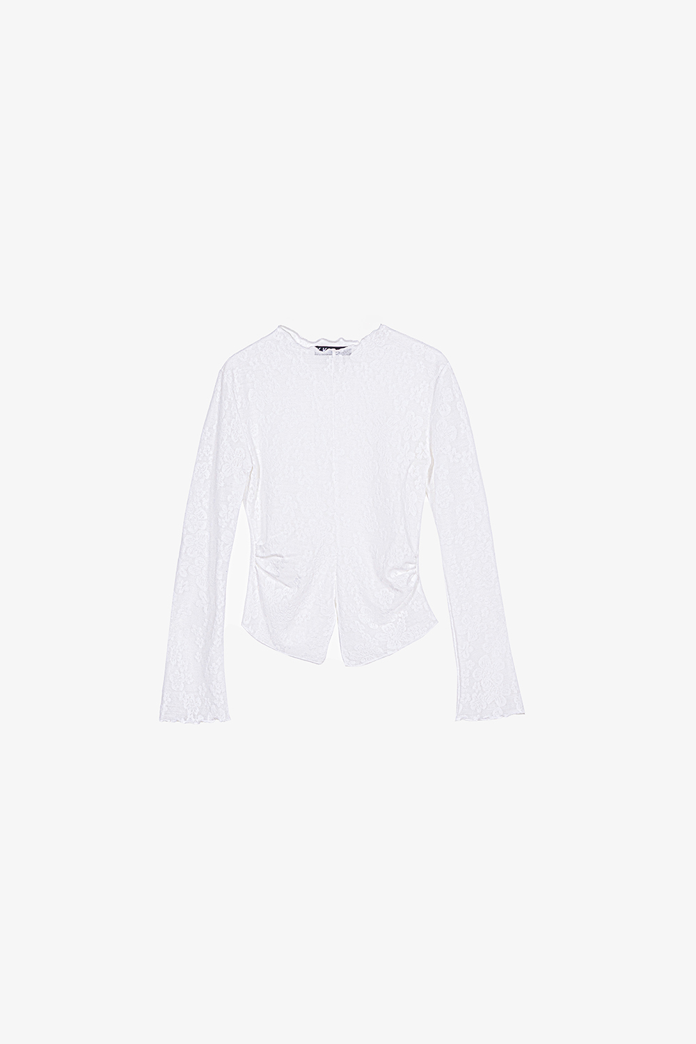 Áo thun hoa 3D màu trắng tay dài