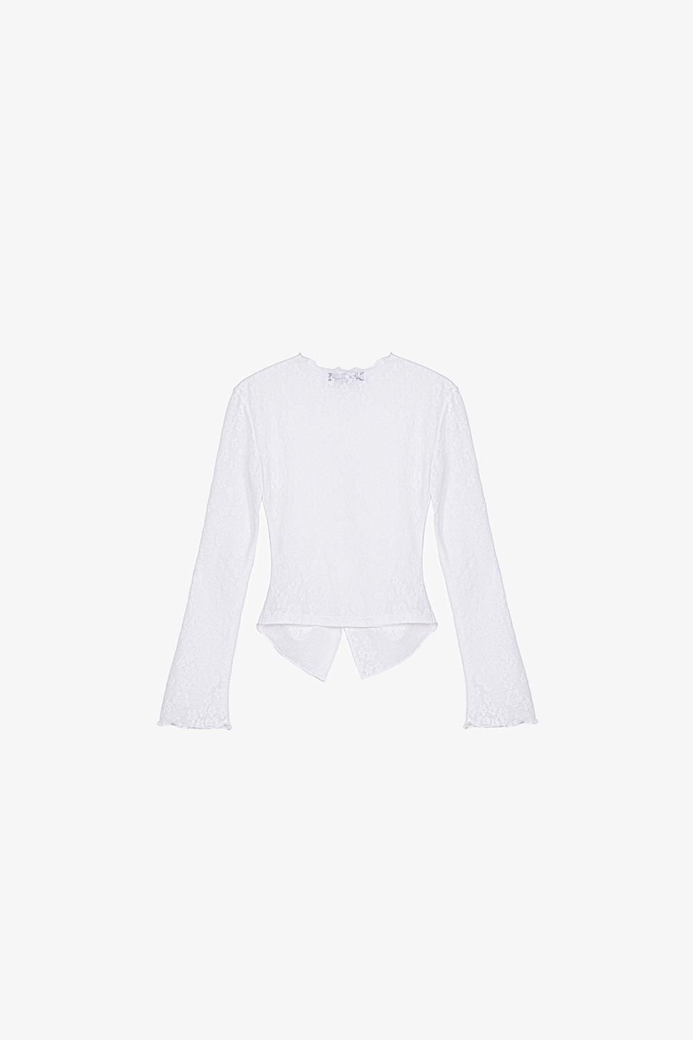 Áo thun hoa 3D màu trắng tay dài