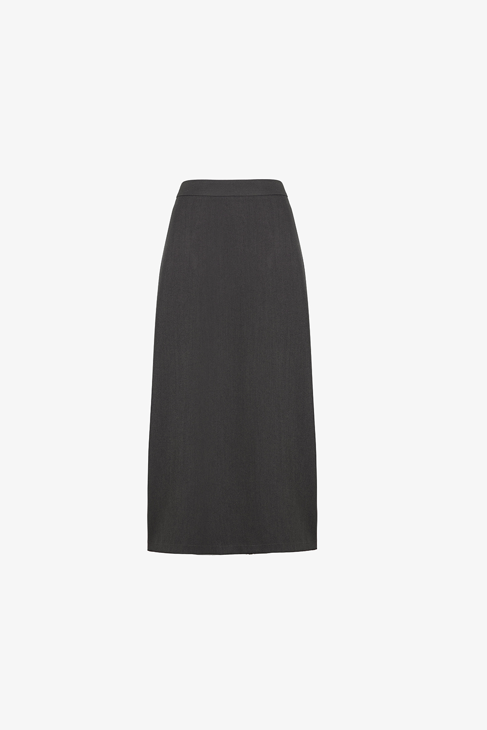 Chân váy dài dáng suông xẻ sau màu xám