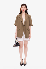 Áo khoác blazer nữ màu nâu