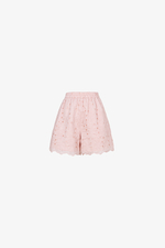 Quần đùi nữ ren màu hồng