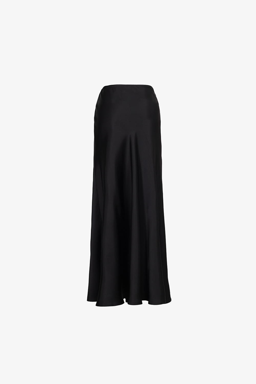 Chân váy lụa màu đen dáng dài