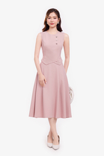 Chân váy chữ a màu hồng