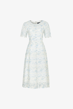 Đầm ren thêu dáng xòe