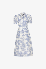 Đầm voan xoè hoạ tiết hoa