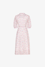 Đầm hoa dáng xoè nhấn eo nơ