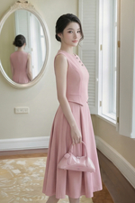 Chân váy chữ a màu hồng