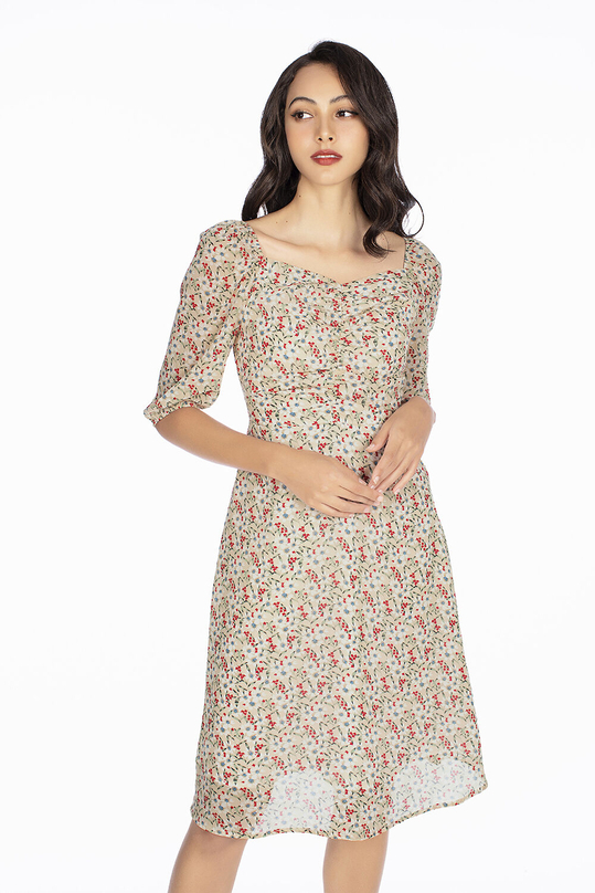 Váy xòe voan công sở dịu dàng KK96-20