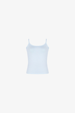 Áo hai dây nữ màu xanh thun cotton