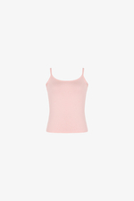 Áo hai dây nữ màu hồng thun cotton