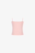 Áo hai dây nữ màu hồng thun cotton
