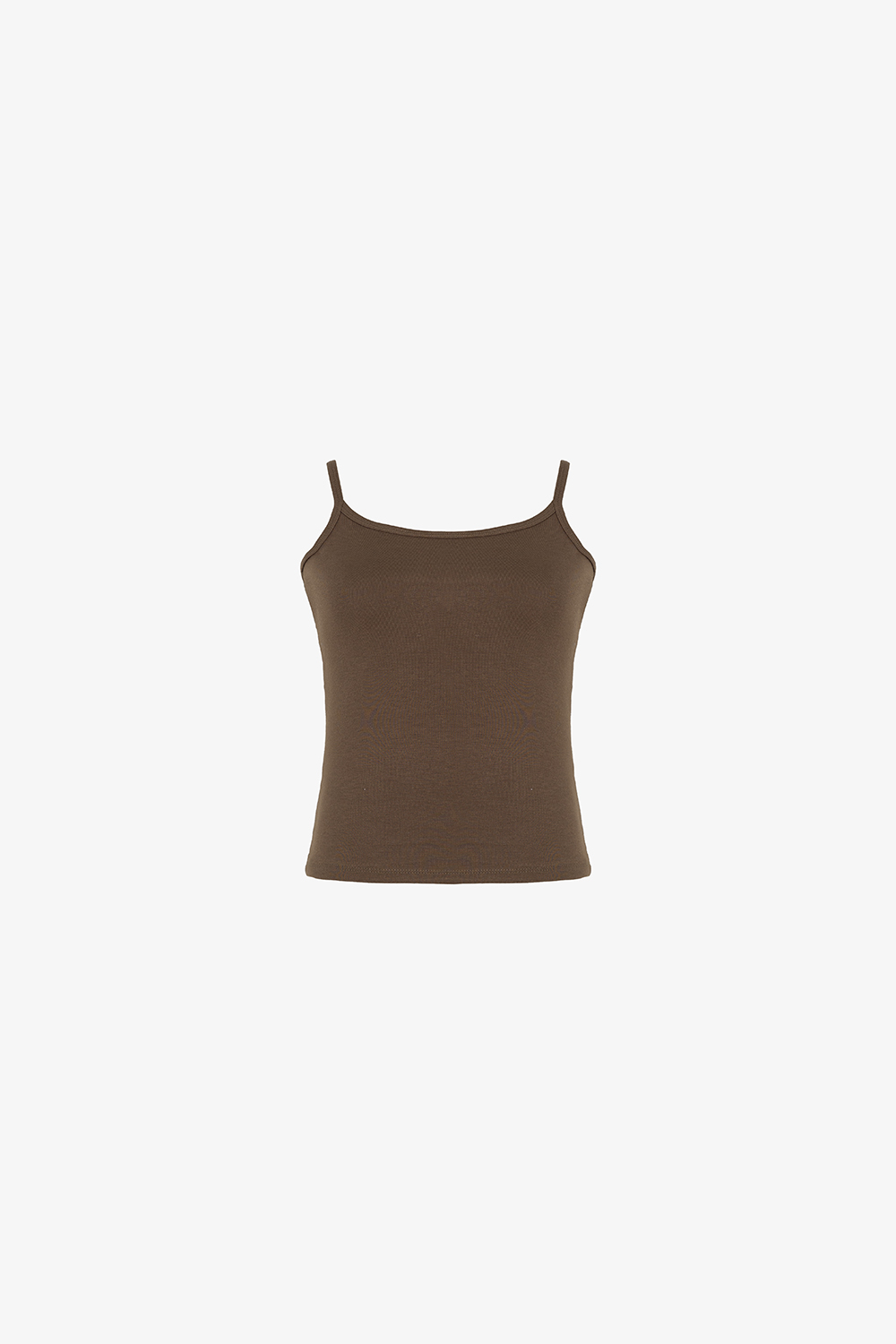Áo hai dây nữ màu nâu thun cotton