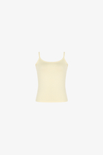 Áo hai dây nữ màu vàng thun cotton