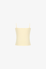 Áo hai dây nữ màu vàng thun cotton