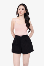 Quần short kaki nữ màu đen