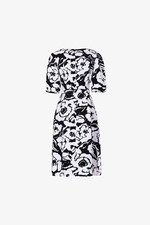 Đầm hoa dáng xòe cổ V kèm belt
