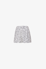 Quần đùi tweed thun màu trắng đen