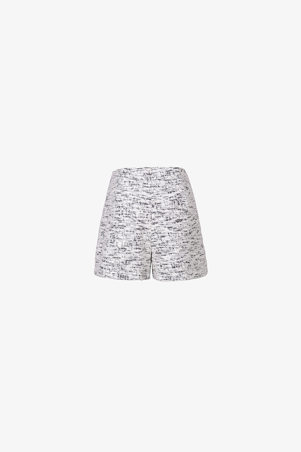 Quần đùi tweed thun màu trắng đen