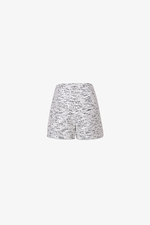 Quần đùi tweed thun màu trắng đen