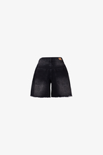 Quần jeans short nữ lưng cao màu đen