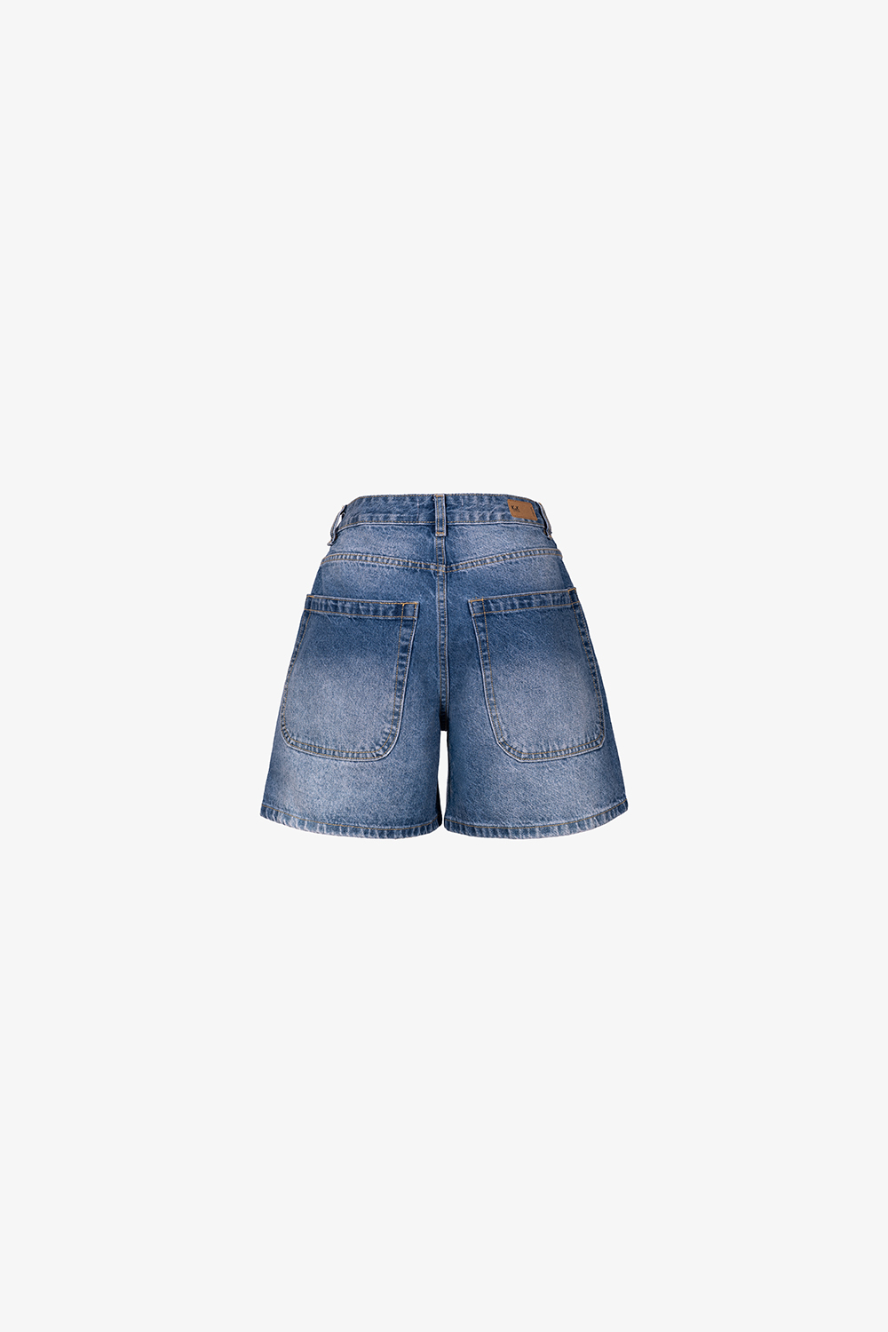 Quần short jeans nữ lưng cao màu xanh