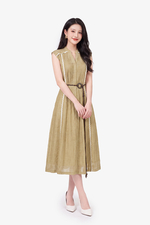 Đầm xòe tơ phối ren dáng dài