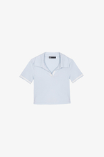 Áo thun polo màu xanh dương pastel