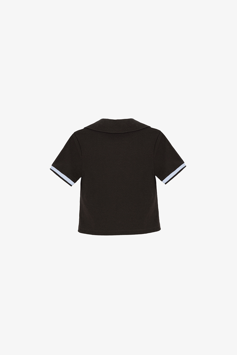Áo thun cotton nữ màu nâu cổ polo