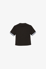 Áo thun cotton nữ màu nâu cổ polo