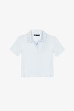 Áo thun polo nữ màu xanh pastel