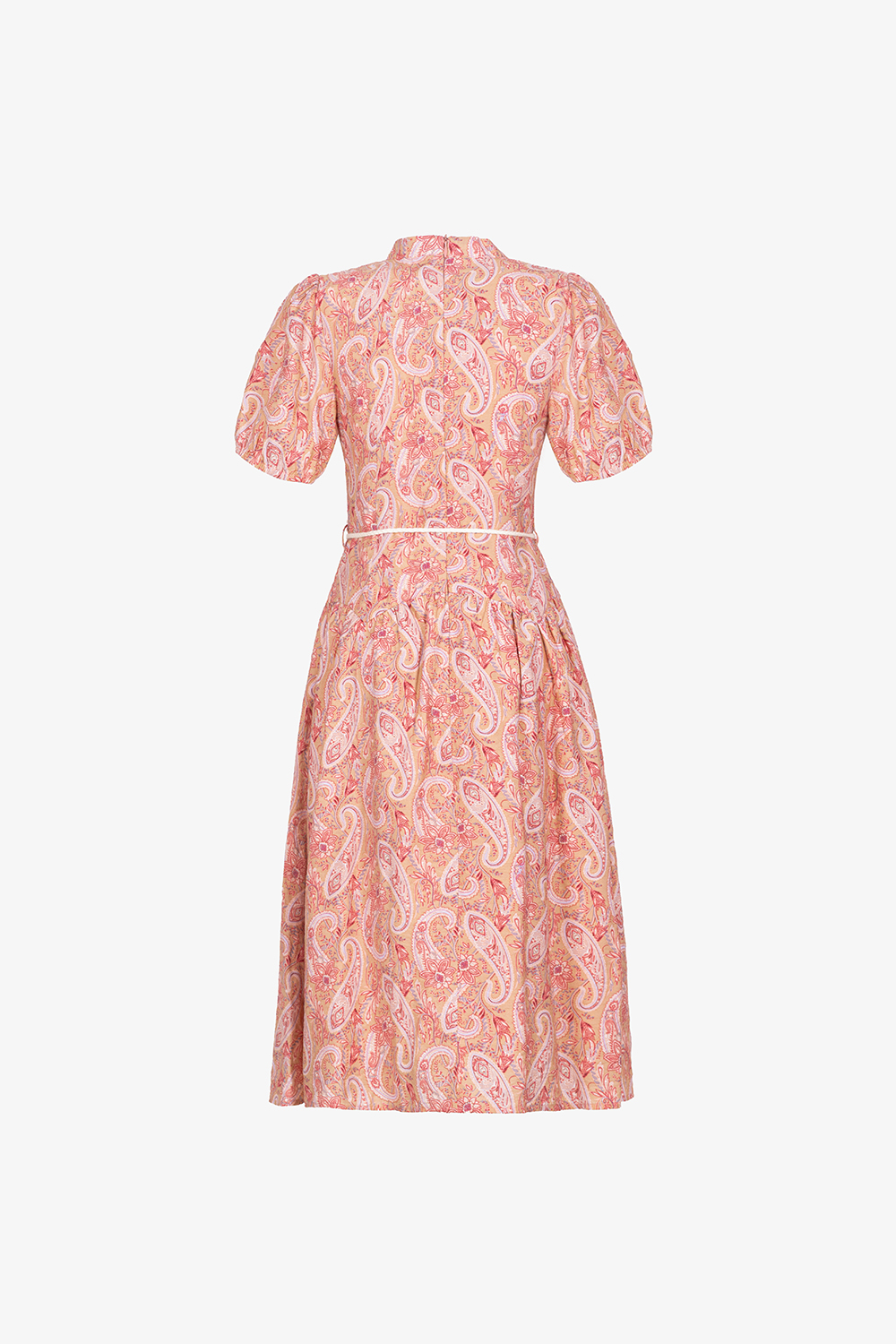Đầm xòe cổ trụ họa tiết paisley