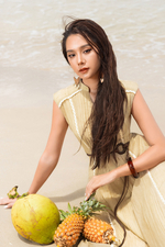 Đầm xòe tơ phối ren dáng dài