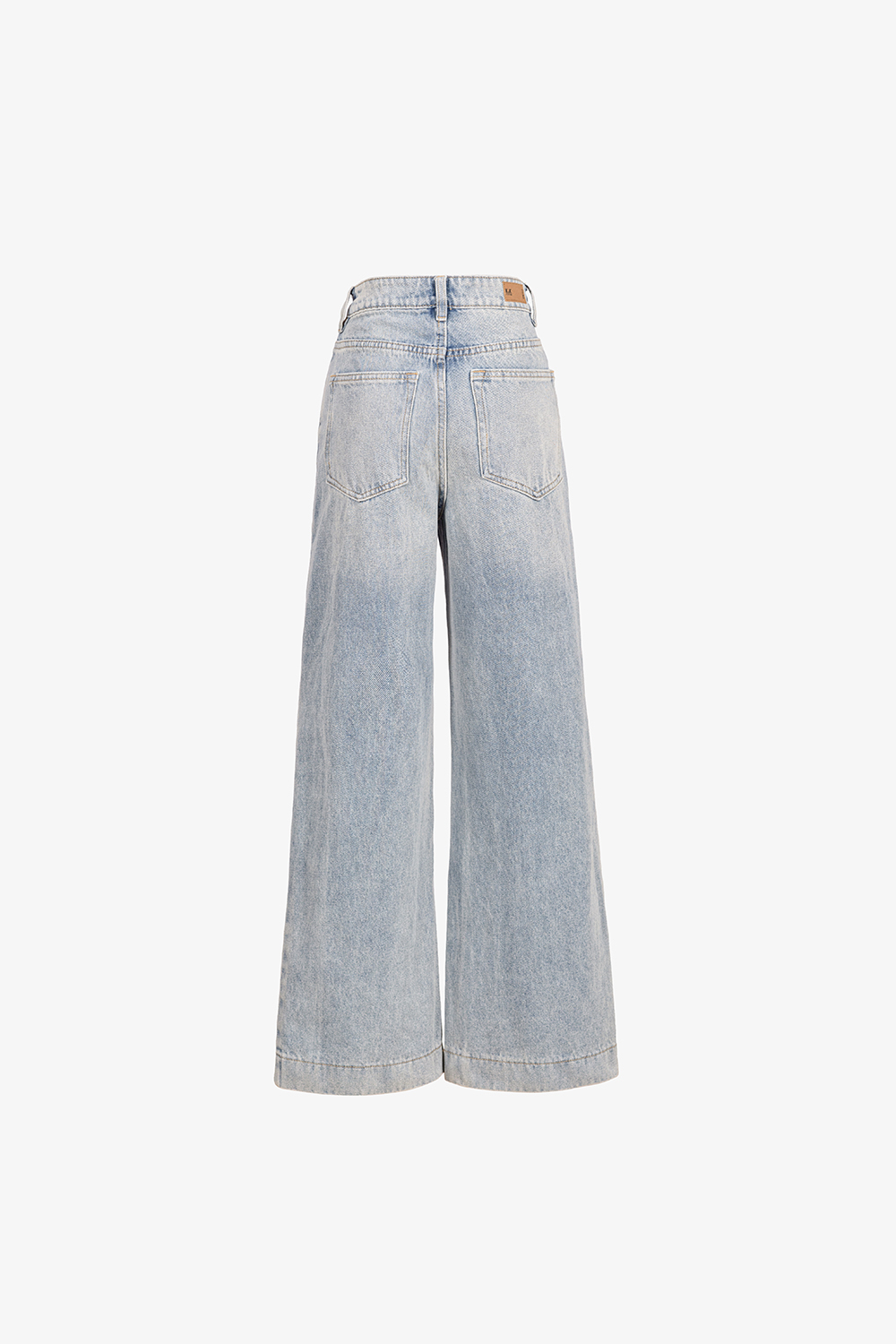 Quần jeans ống rộng màu xanh xám