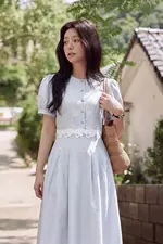 Áo kiểu nữ phối ren dáng ngắn