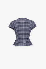 Áo peplum caro cổ bèo buộc eo