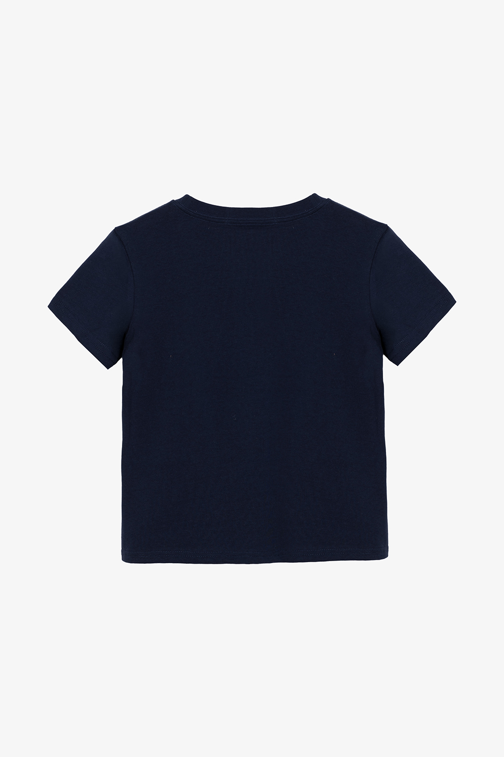 Áo thun cotton màu xanh thêu chữ