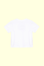 Áo thun cotton nữ màu trắng chữ thêu