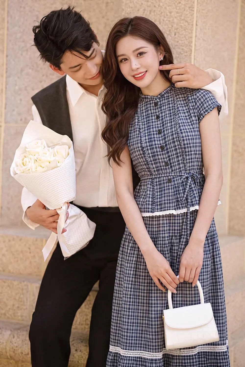 Áo peplum caro cổ bèo buộc eo
