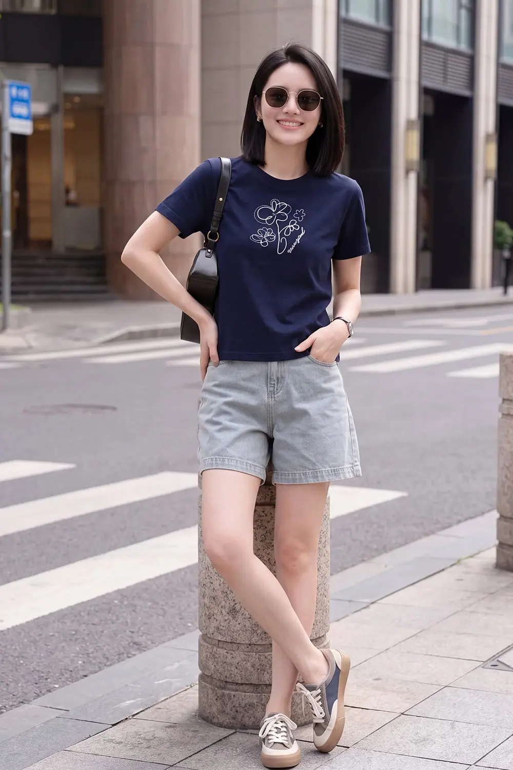 Áo thun cotton nữ form suông in hoa