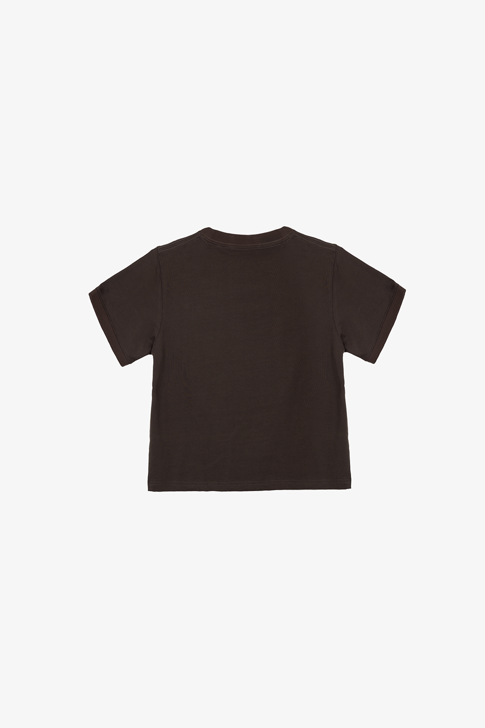 Áo thun cotton nữ màu nâu in hoa