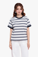 Áo thun cotton nữ sọc ngang